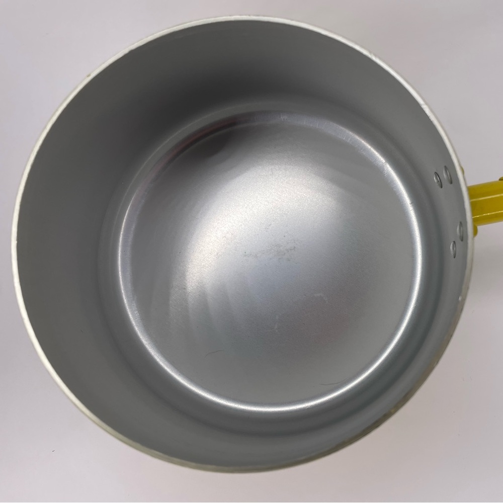 Vintage 1970s 70s MCM Yellow Mushroom Fondue pot Saucepan Cookware - Picture 3 of 12